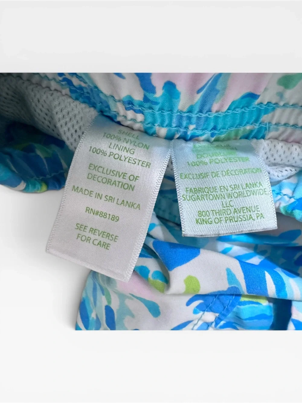 Lilly Pulitzer Men's XL blue/pink tropical Swim Trunk